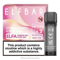 Elf Bar Australia 6N8R115 | Strawberry Ice Cream ELFBAR ELFA Pre-Filled Pod (2 Pack)