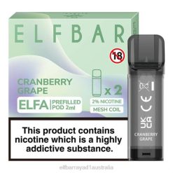Elf Bar Australia 6N8R127 | Cranberry Grape ELFBAR ELFA Pre-Filled Pod (2 Pack)
