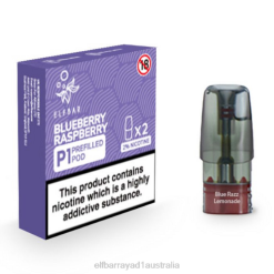 Elf Bar Australia 6N8R157 | Blueberry Raspberry ELFBAR Mate 500 P1 Pre-Filled Pods (2 Pack)