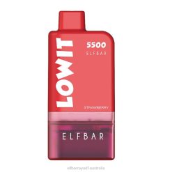 Elf Bar Australia 6N8R361 | Strawberry Ice ELFBAR LOWIT 5500 Prefilled Pod Kit