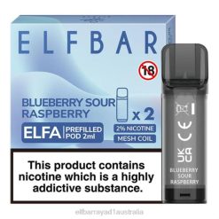 Elf Bar Australia Review 6N8R114 | Blueberry Sour Raspberry ELFBAR ELFA Pre-Filled Pod (2 Pack)