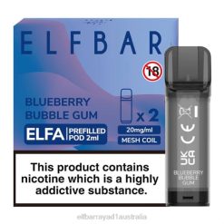 Elf Bar Australia Review 6N8R126 | Blueberry Bubble Gum ELFBAR ELFA Pre-Filled Pod (2 Pack)