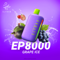Elf Bar Australia Review 6N8R300 | Grape Ice ELFBAR EP8000 Disposable Vape