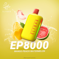 Elf Bar Australia Review 6N8R312 | Mango Peach Watermelon ELFBAR EP8000 Disposable Vape