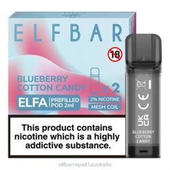 Elf Bar Flavours 6N8R124 | Blueberry Cotton Candy ELFBAR ELFA Pre-Filled Pod (2 Pack)