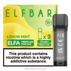 Elf Bar Sydney 6N8R110 | Lemon Mint ELFBAR ELFA Pre-Filled Pod (2 Pack)