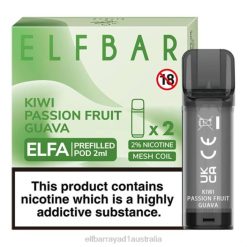 Elf Bar Vape Australia 6N8R117 | Kiwi Passion Fruit Guava ELFBAR ELFA Pre-Filled Pod (2 Pack)